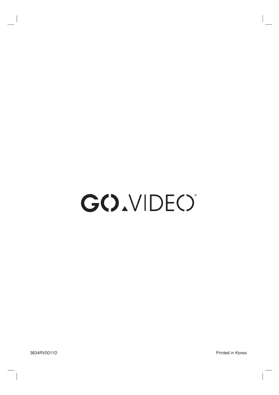 Go-Video VR3840 manual 3834RV0011D 