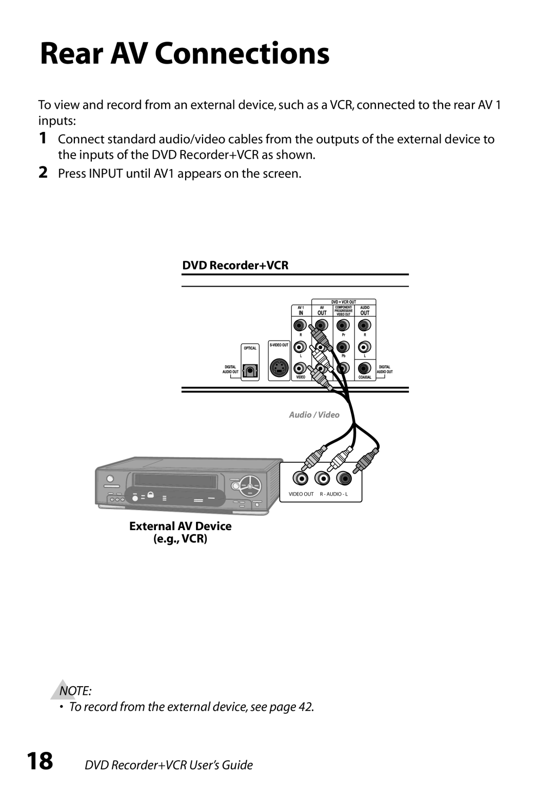 Go-Video VR3845 manual Rear AV Connections 