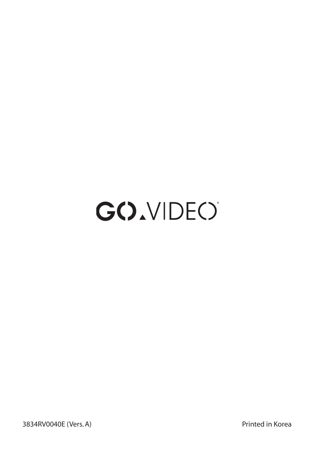 Go-Video VR3845 manual 3834RV0040E Vers. a 