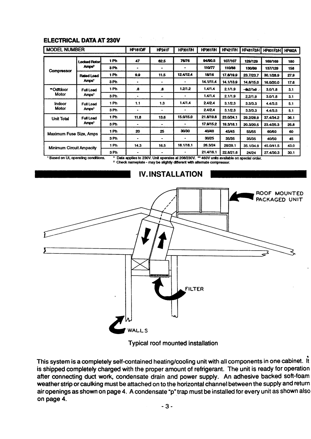 Goetti Air Conditioning Heat Pump manual Modelnumber O,FI, IV. Installation 