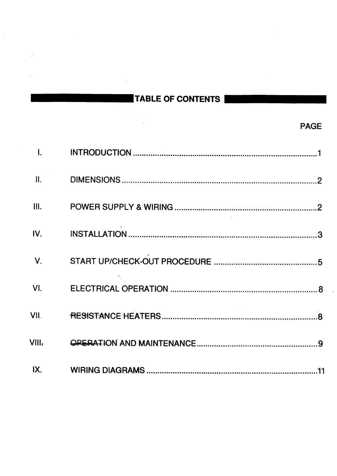 Goetti Air Conditioning Heat Pump manual Of Contents 