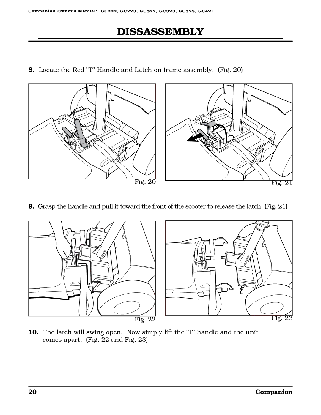 Golden Technologies Companion II manual Dissassembly 