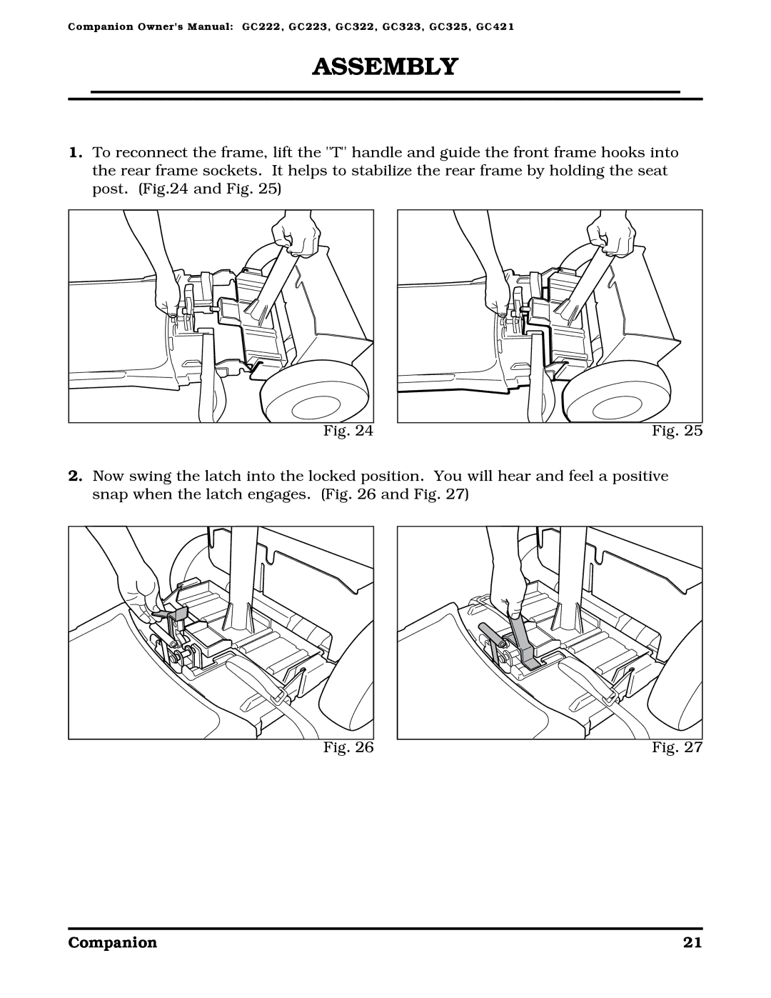 Golden Technologies Companion II manual Assembly 