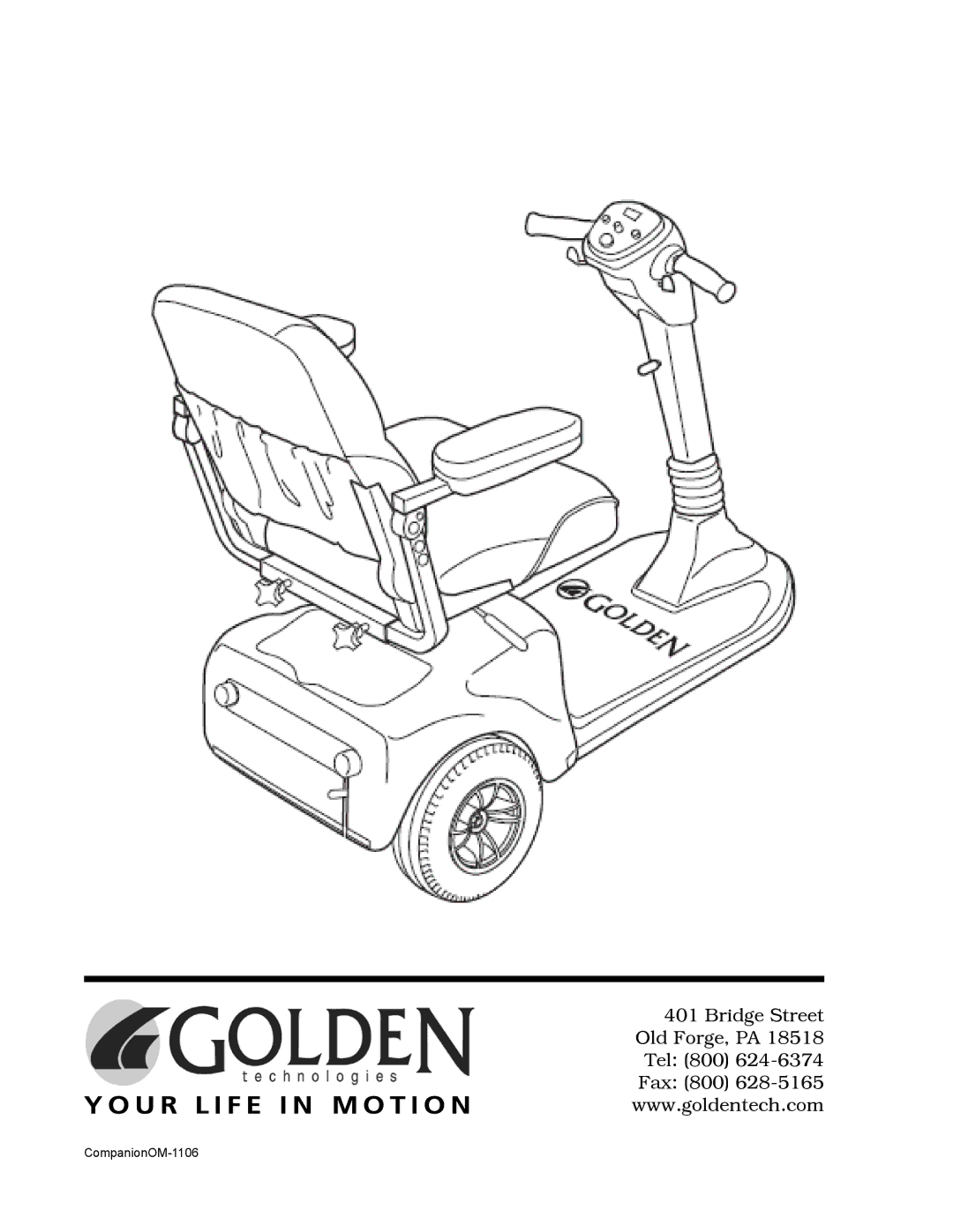 Golden Technologies Companion II manual CompanionOM-1106 