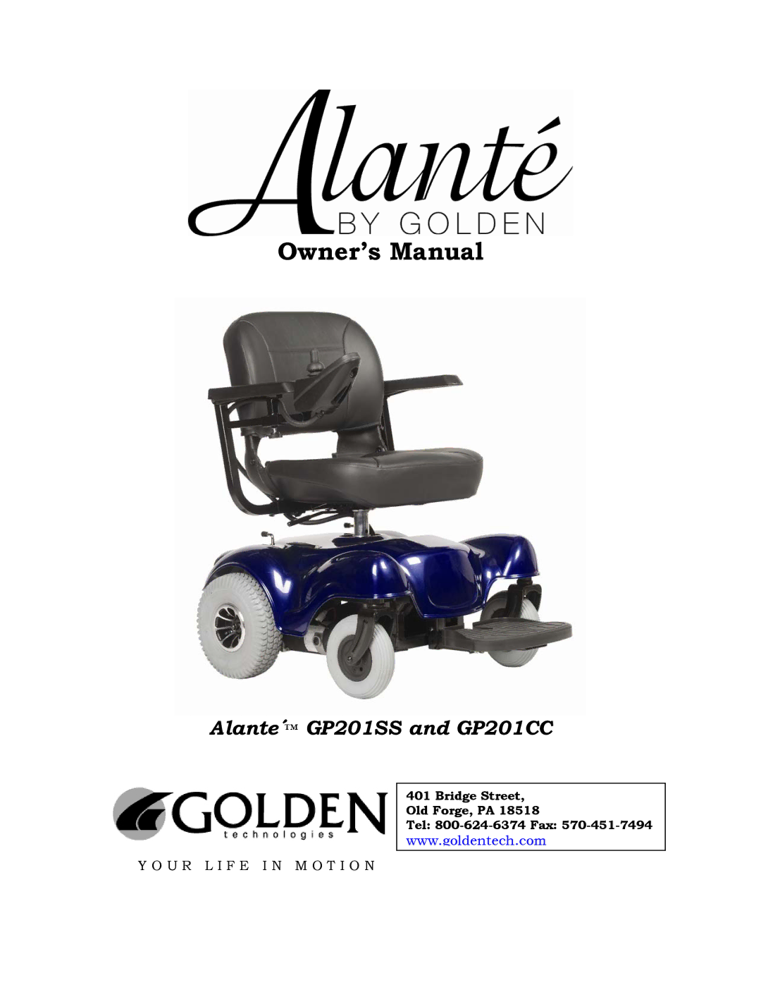 Golden Technologies owner manual Alante´ GP201SS and GP201CC 