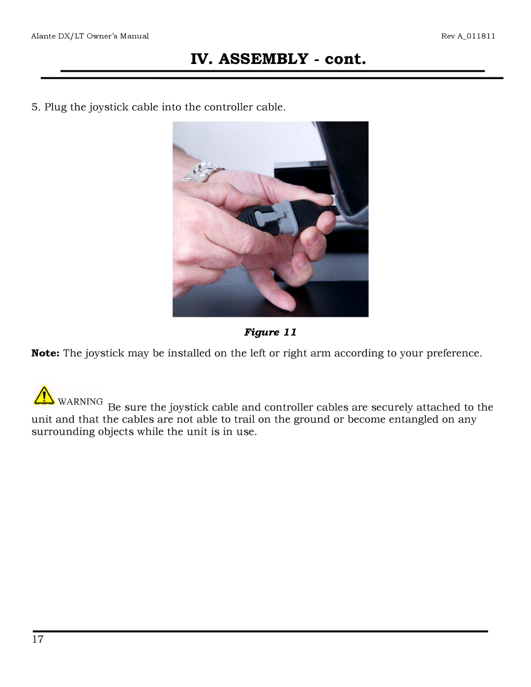 Golden Technologies GP215, GP204 owner manual IV. Assembly 