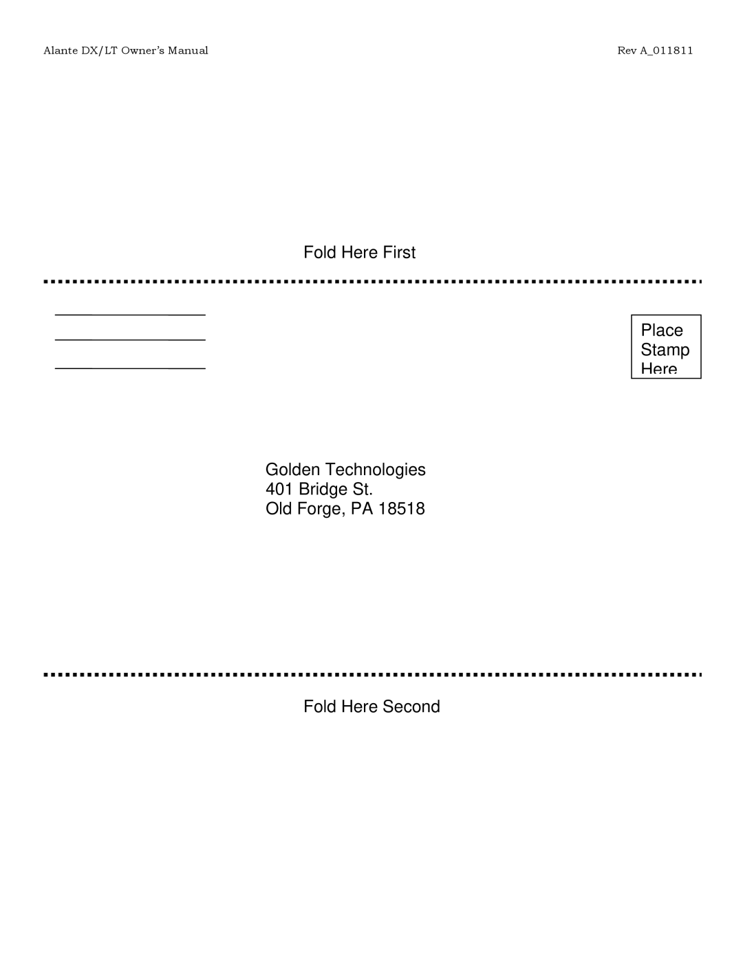 Golden Technologies GP215, GP204 owner manual Rev A011811 