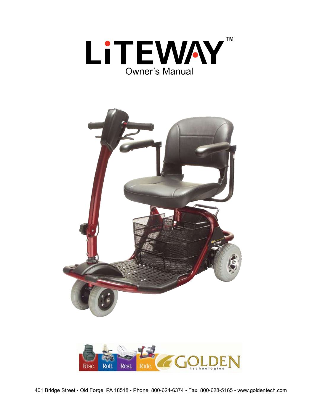 Golden Technologies LitewayTM owner manual Tew Y 