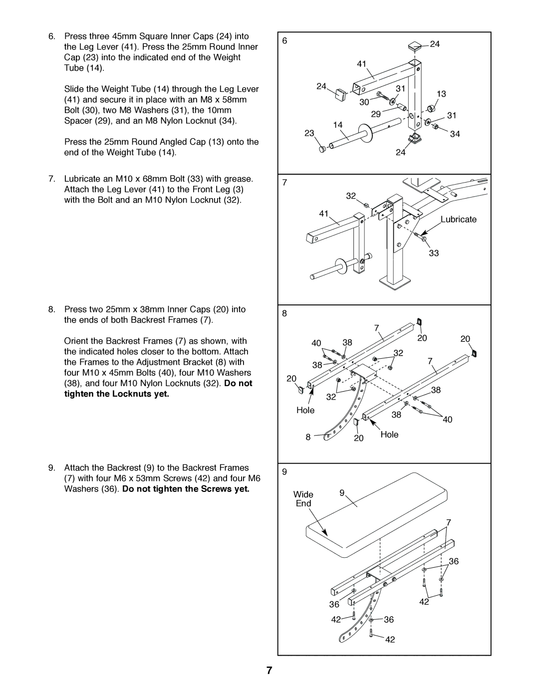 Gold's Gym GGBE24320 manual 