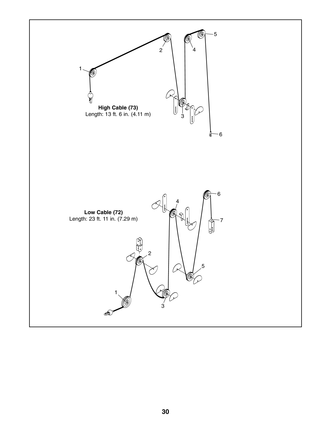 Gold's Gym GGBE6974.1 manual High Cable, Low Cable 