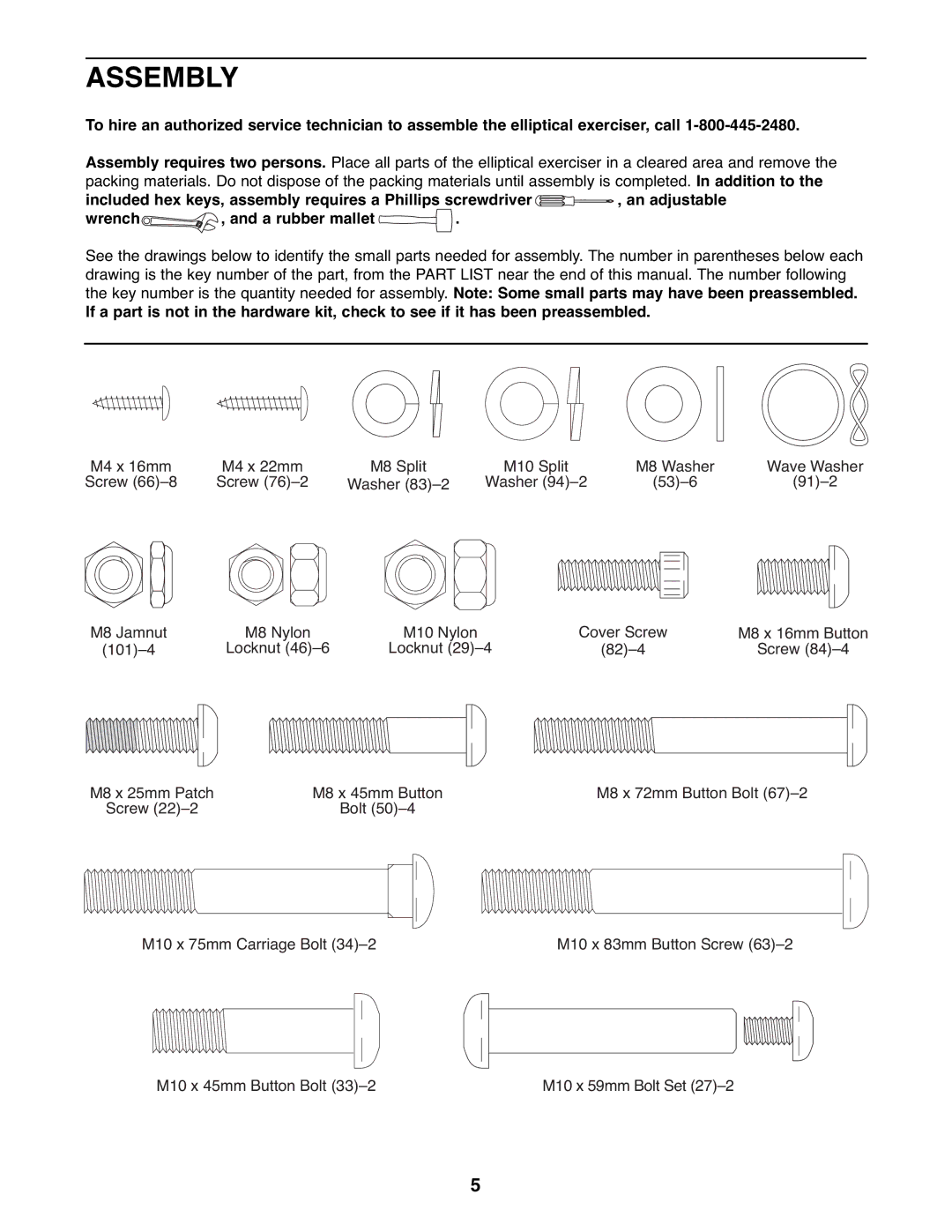 Gold's Gym GGEL62707.1 manual Assembly 