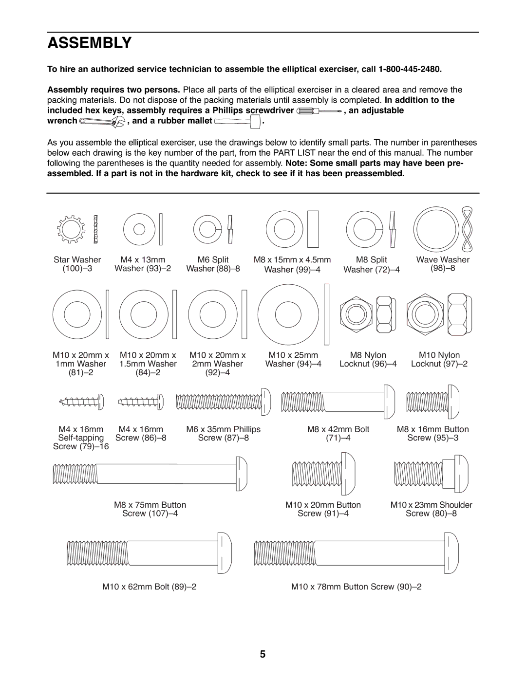 Gold's Gym GGEL67907.0 manual Assembly 