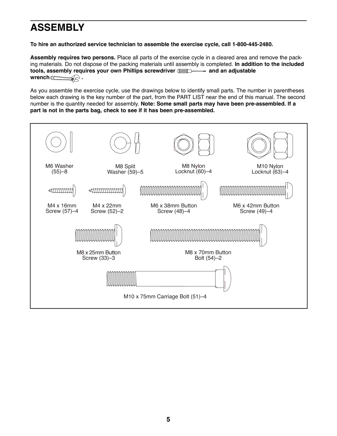 Gold's Gym GGEX61707.0 manual Assembly 