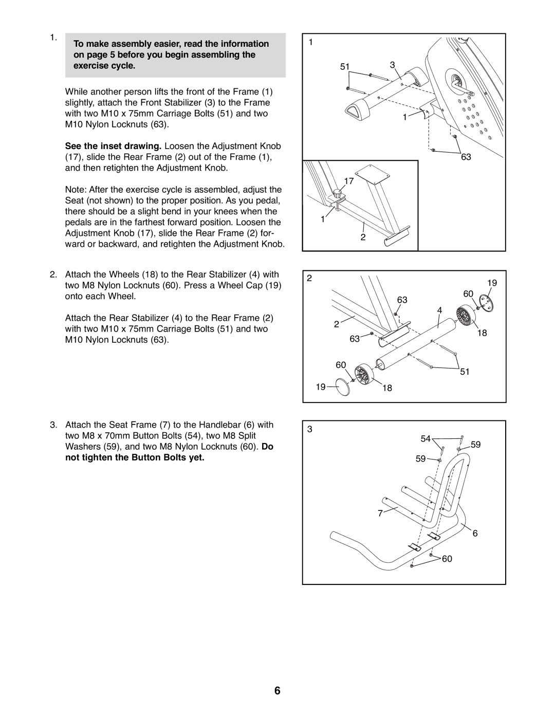 Gold's Gym GGEX61707.0 manual 