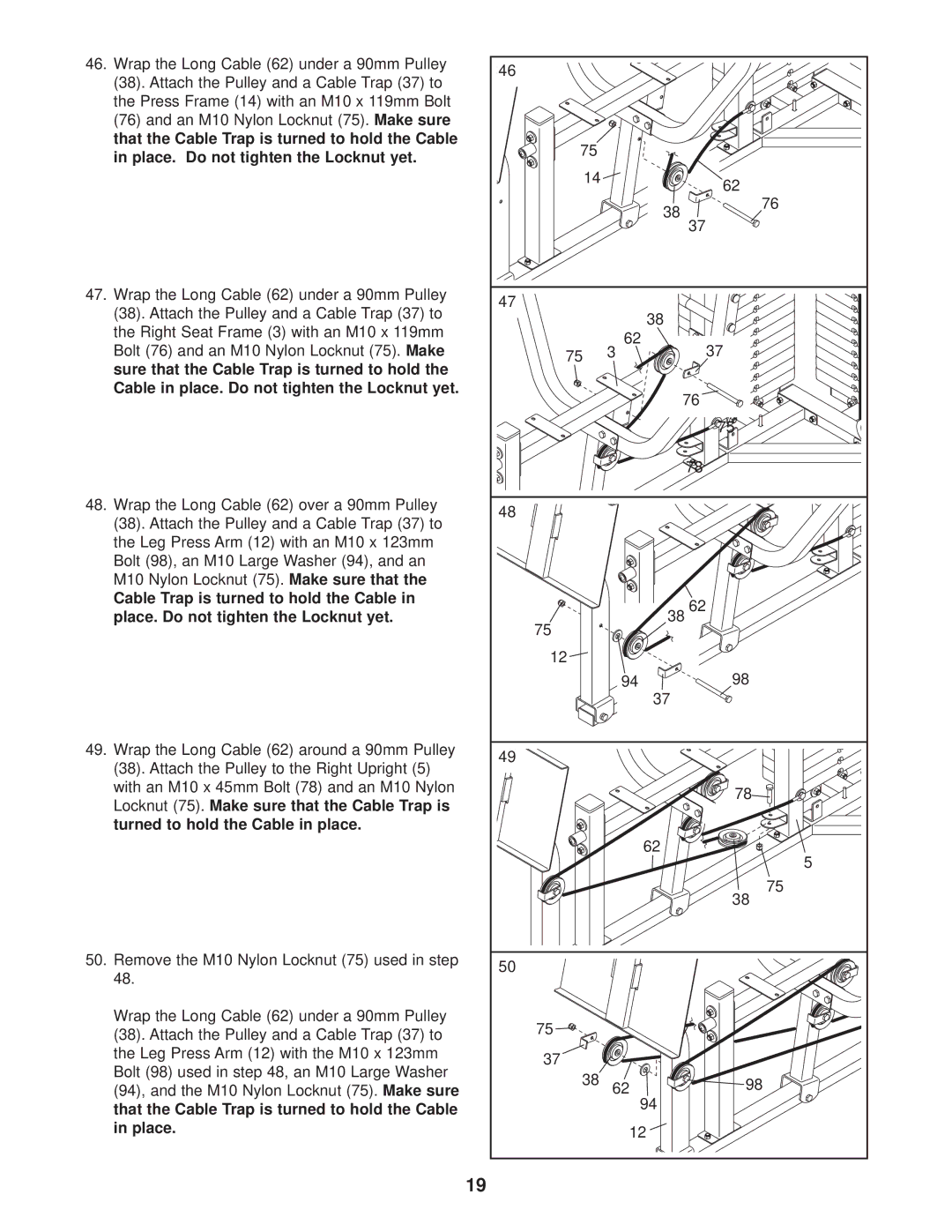 Gold's Gym GGSY69530 manual 