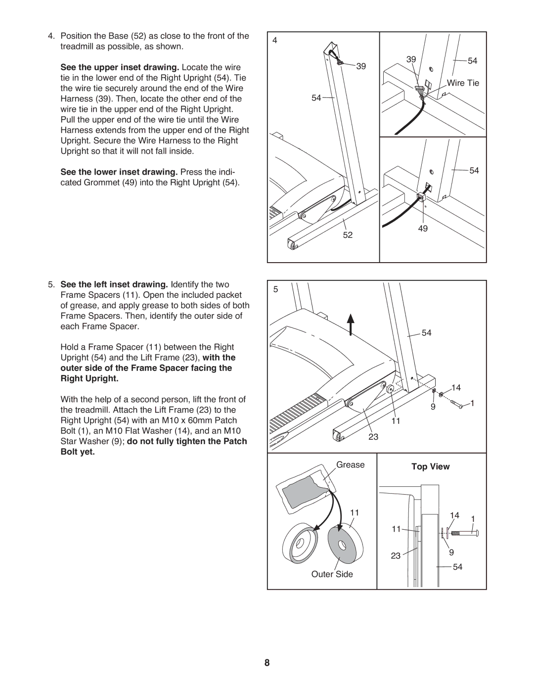 Gold's Gym GGTL30611.0 manual Bolt yet, Top View 