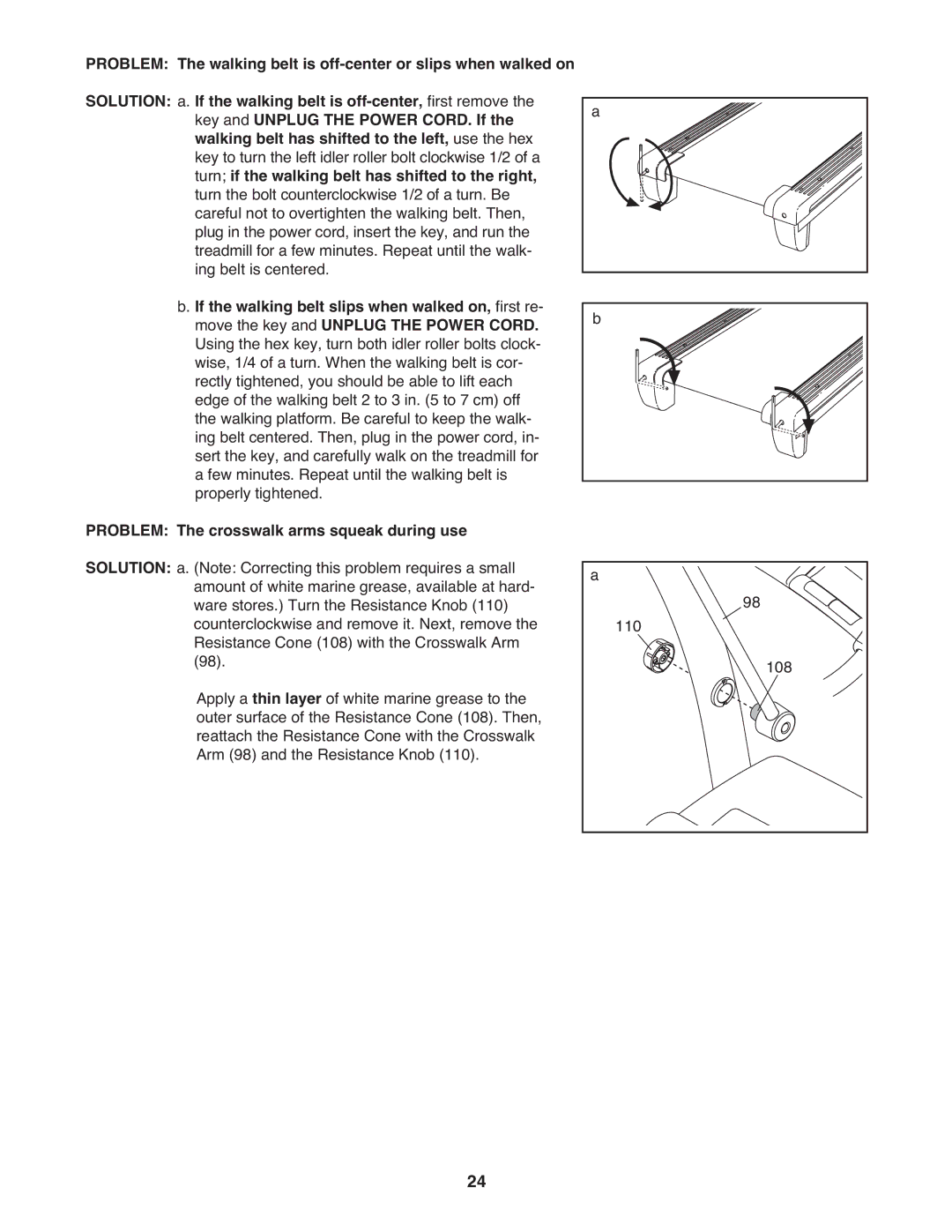 Gold's Gym GGTL59608 manual Problem Solution 