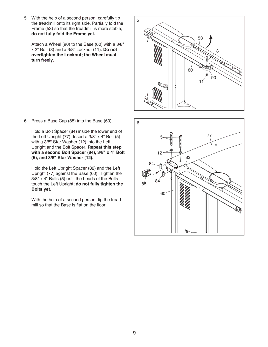 Gold's Gym GGTL59608 manual Bolts yet 