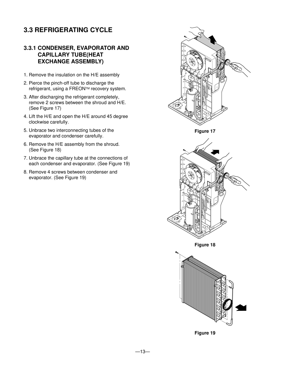 Goldstar DHA3012DL, DHA4012DL, DHA5012DL, DH5010B, DH3010B service manual Refrigerating Cycle 