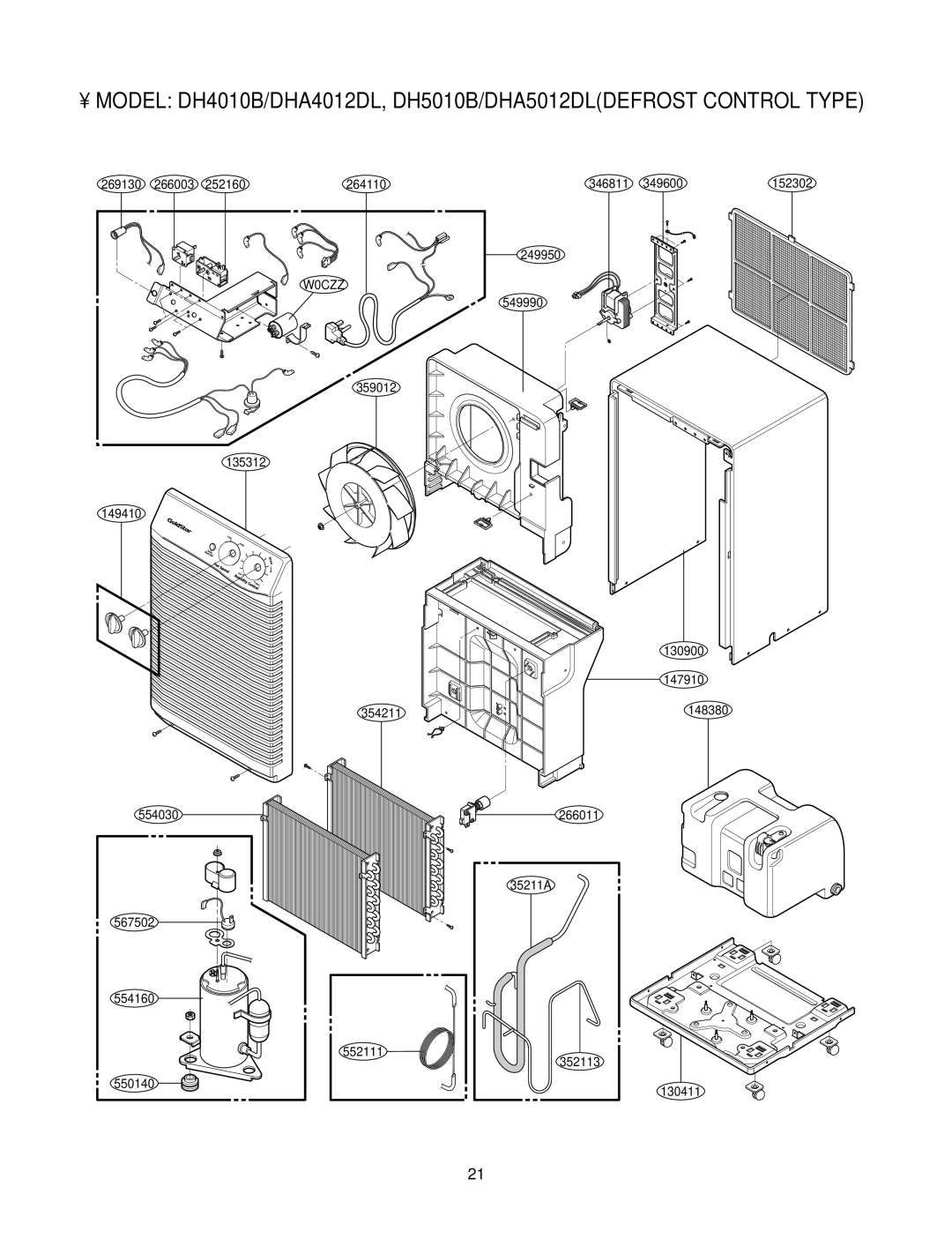 Goldstar DHA5012DL, DHA4012DL, DH5010B, DHA3012DL, DH3010B service manual W0CZZ 