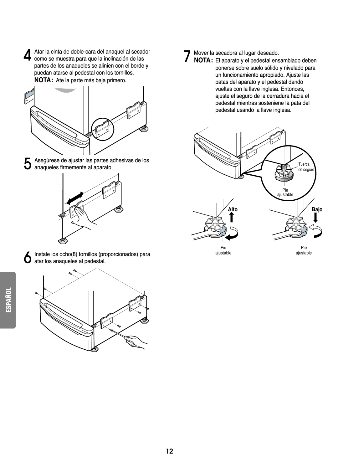 Goldstar LG 27 installation instructions Alto Bajo 