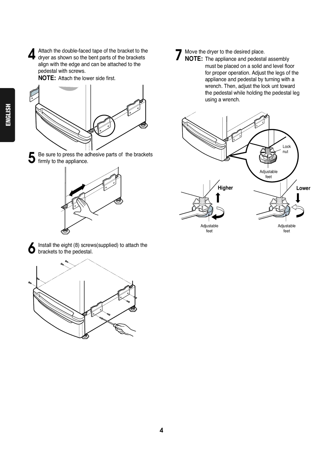 Goldstar LG 27 installation instructions Higher 