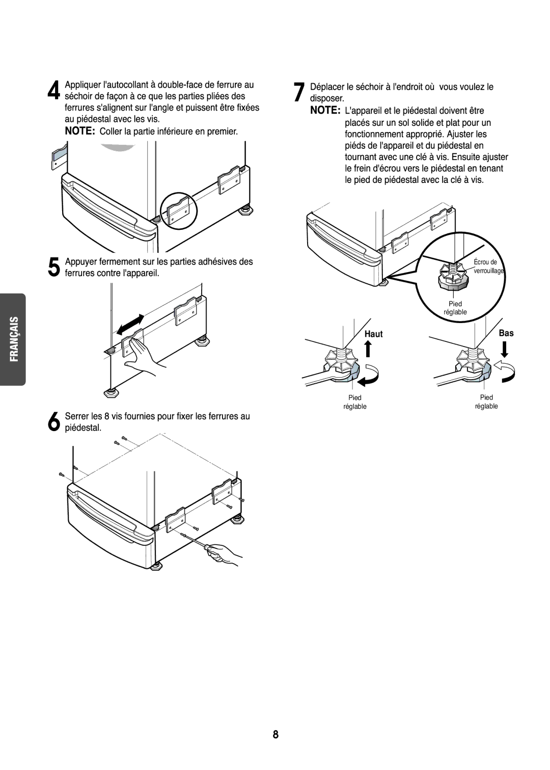 Goldstar LG 27 installation instructions Haut 