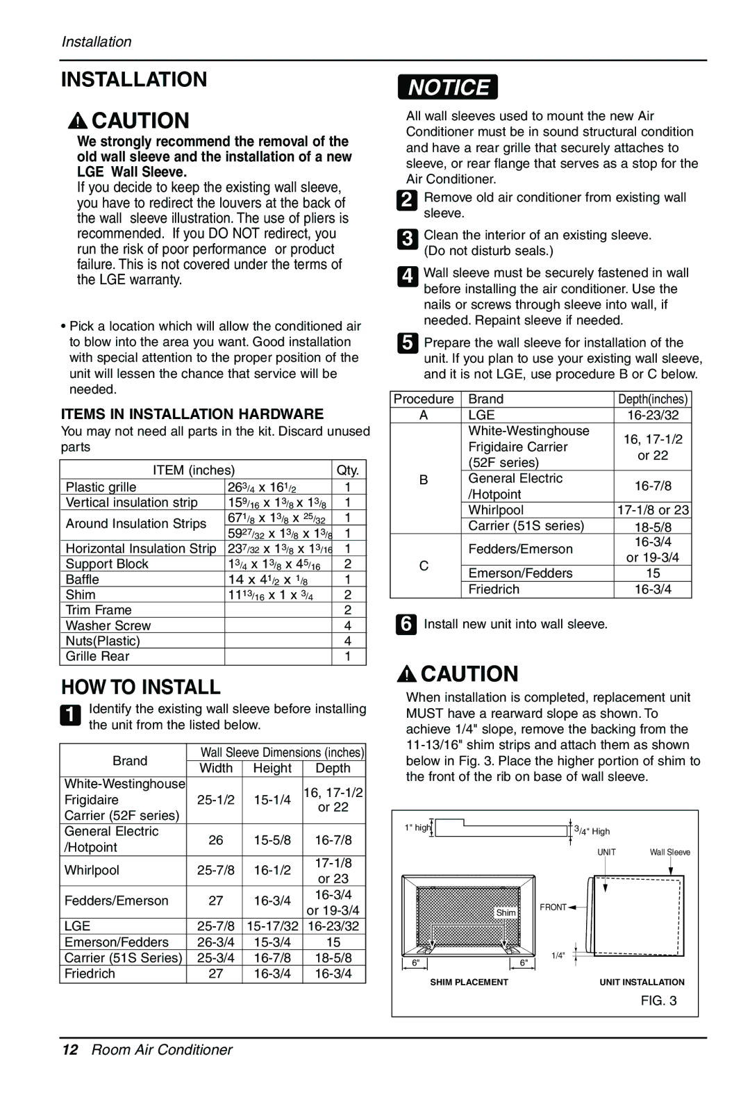 Goldstar LT1230CR owner manual Installation, HOW to Install 