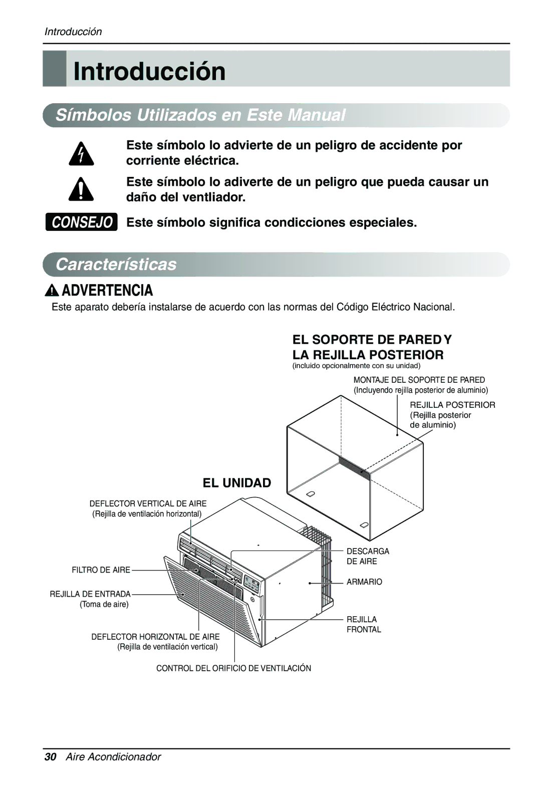 Goldstar LT1230CR owner manual Introducción, Símbolos Utilizados en Este Manual, Características 