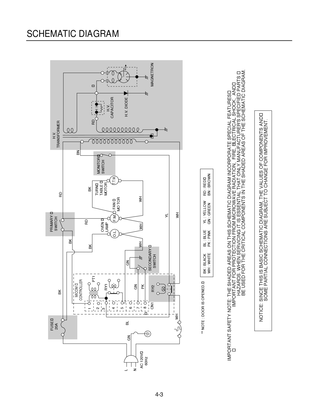 Goldstar MA-2005ST service manual Schematic 