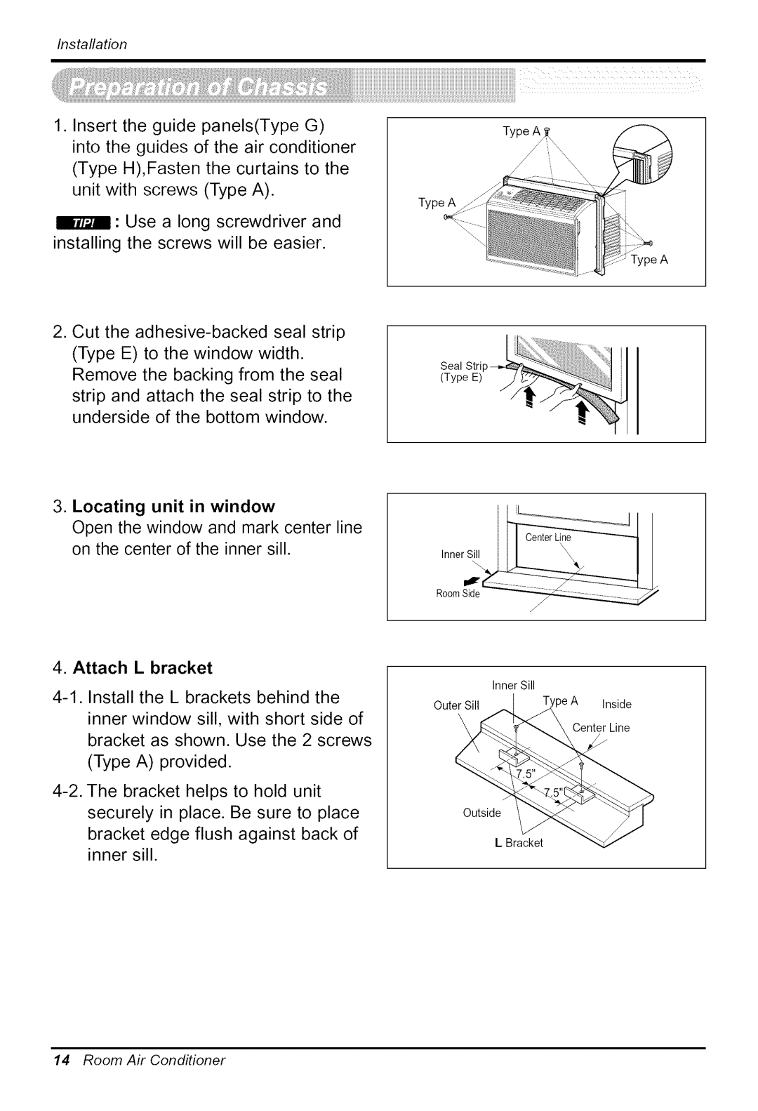 Goldstar WG5005R owner manual Nner, Locating unit in window 