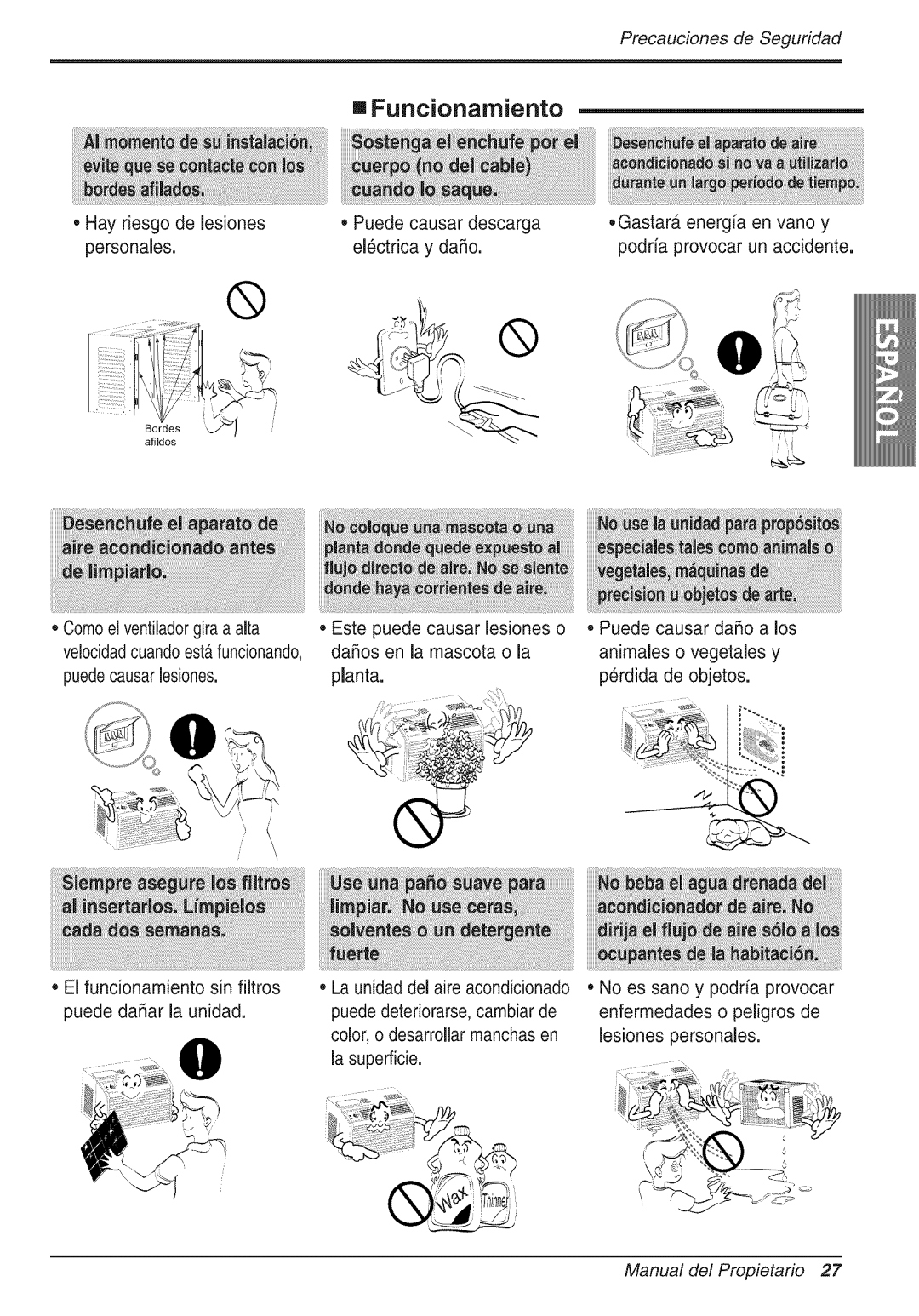 Goldstar WG5005R owner manual Funcionamiento 