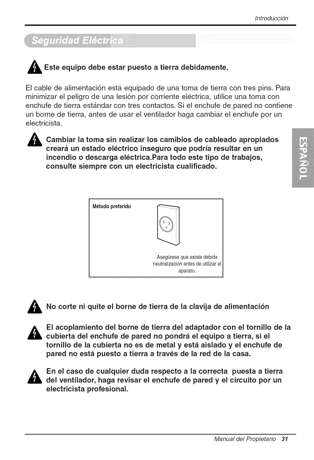 Goldstar WG5005R owner manual Introduccidn 