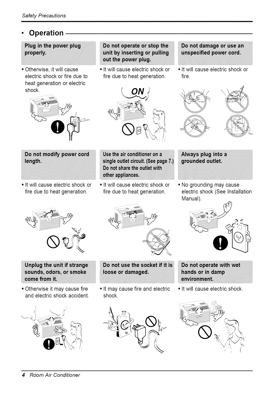 Goldstar WG5005R owner manual Operation 