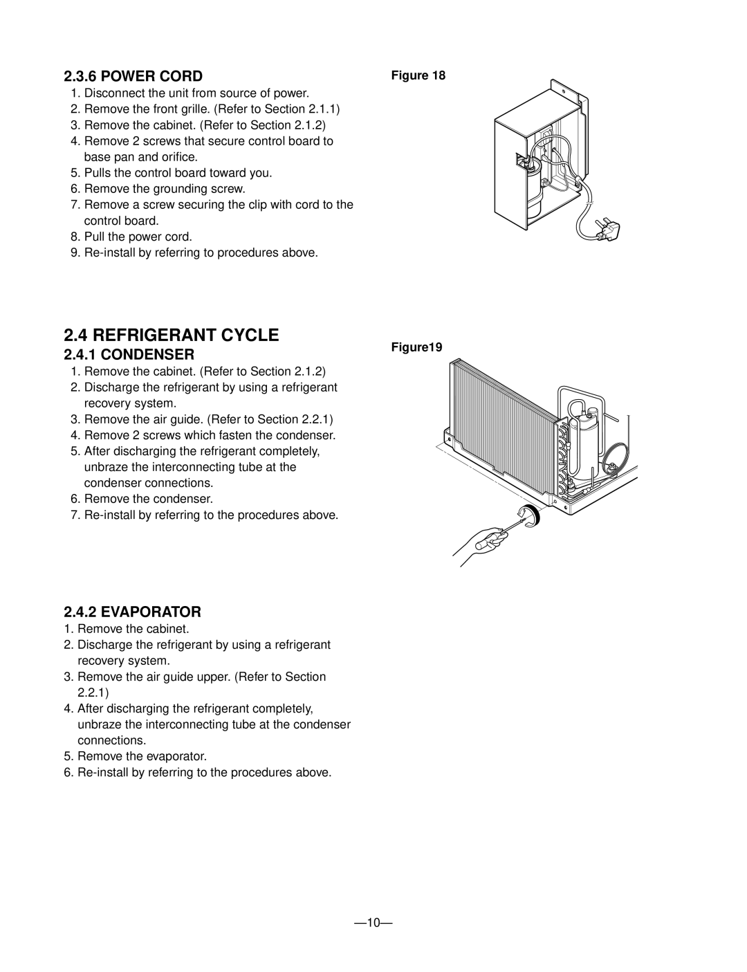 Goldstar M5203L, WM-6011, M6003R, M5403R, M5203R, LWC061JGMK1, LWJ0611PCG Refrigerant Cycle, Power Cord, Condenser, Evaporator 