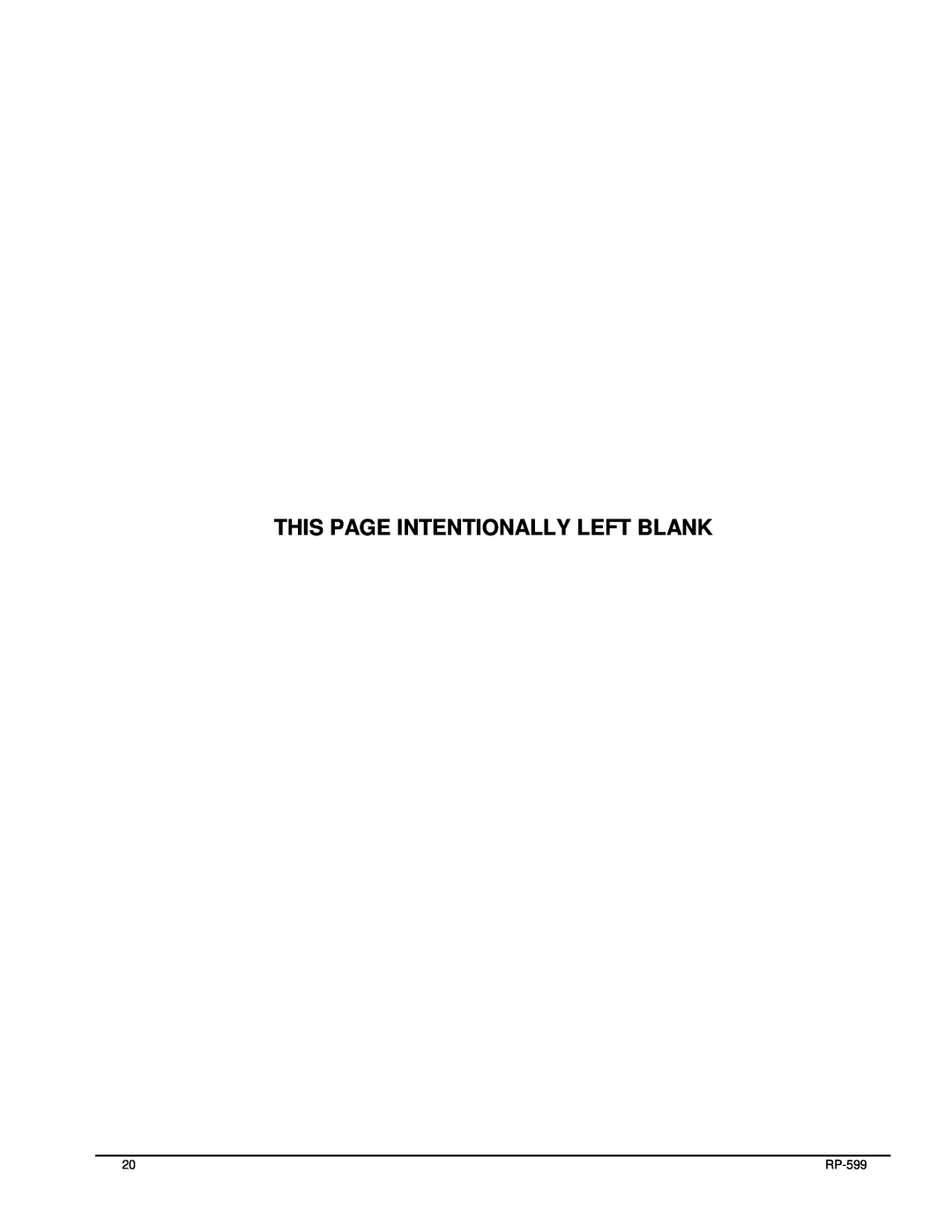Goodman Mfg CPC180, 15-TON COMMERCIAL PKG AC manual This Page Intentionally Left Blank, RP-599 