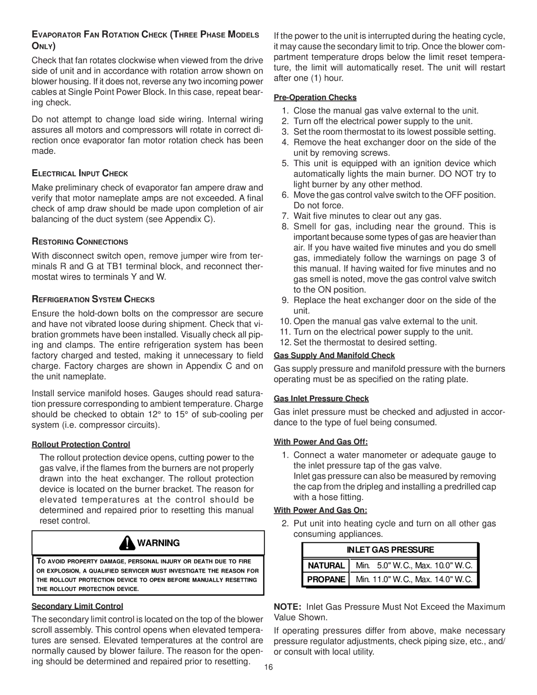 Goodman Mfg CPG SERIES installation manual Rollout Protection Control 