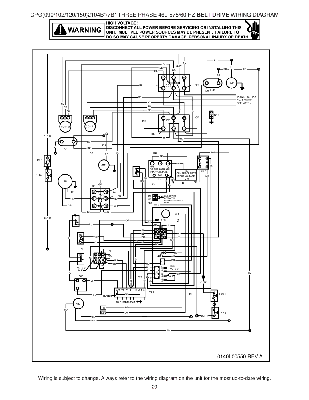 Goodman Mfg CPG SERIES installation instructions 0140L00550 REV a 