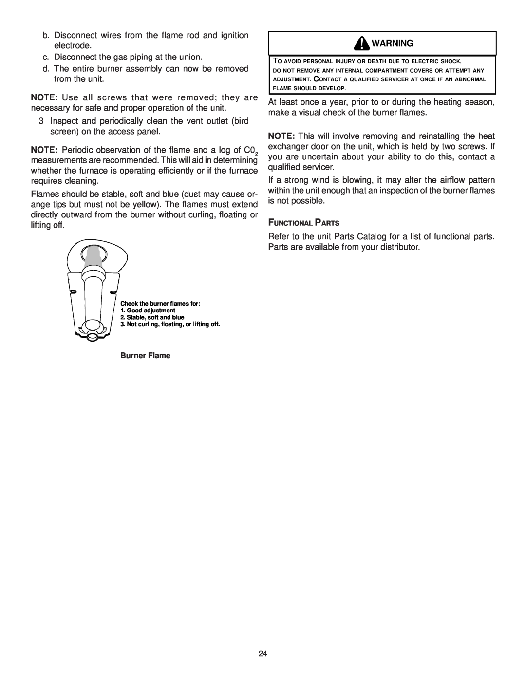 Goodman Mfg CPG SERIES installation manual c.Disconnect the gas piping at the union 