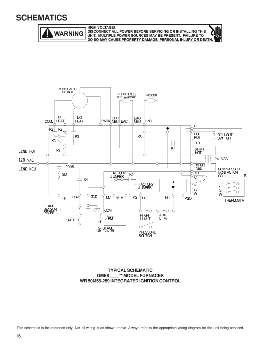 Goodman Mfg GME8 service manual Schematics 