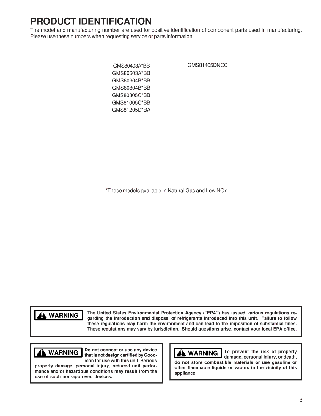 Goodman Mfg GMS8 33-3/8 GAS FURNACE UNITS, RT6621031r2 service manual These models available in Natural Gas and Low NOx 