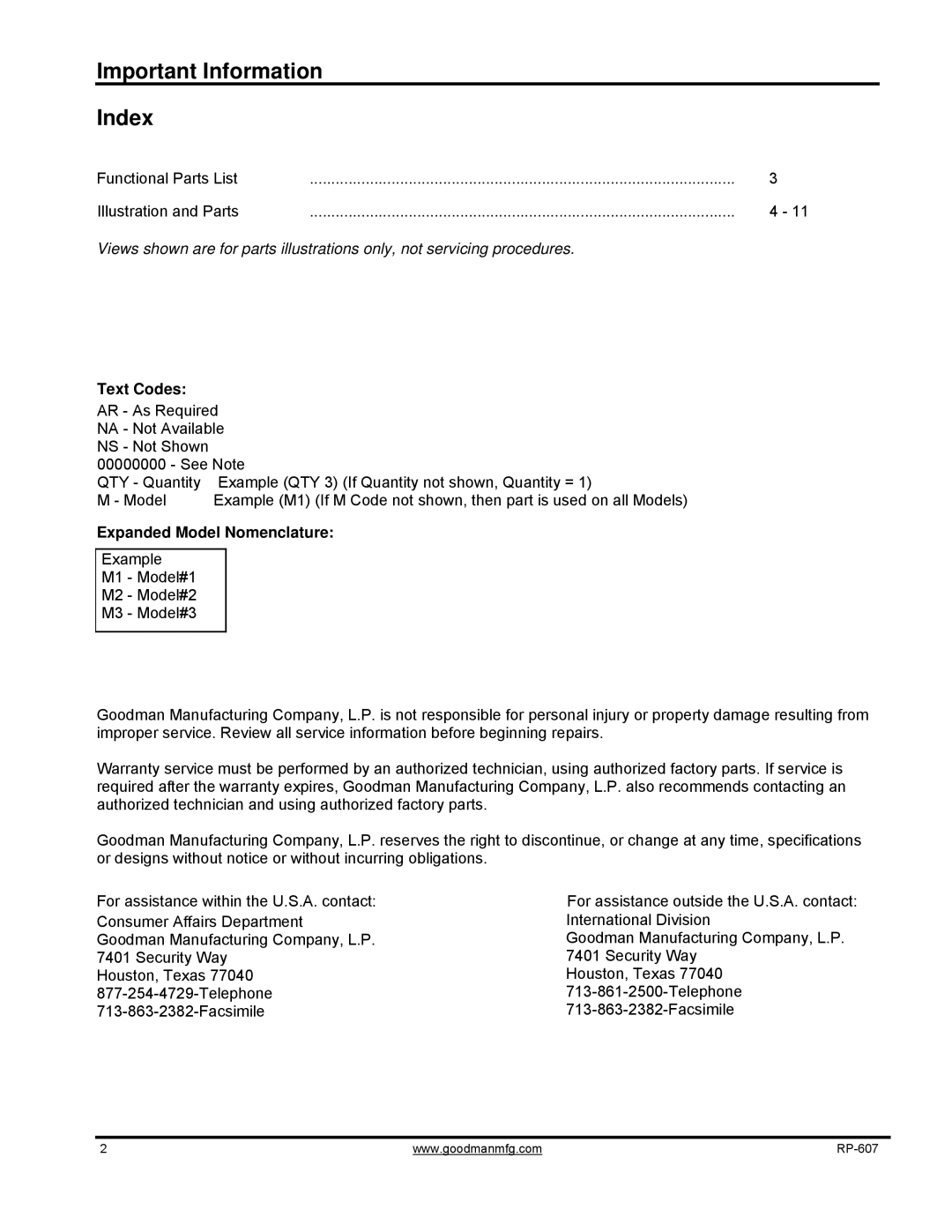 Goodman Mfg GMS80704BXCC, GMS81405DNCC, GMS81155CXCC manual Text Codes, Expanded Model Nomenclature, International Division 