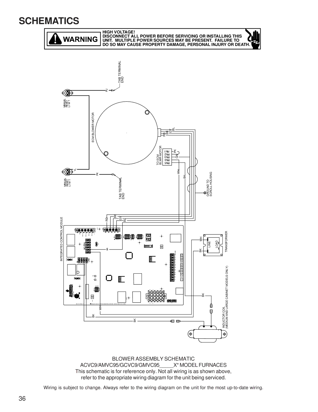 Goodman Mfg GCVC9/GMVC95, ACVC9/AMVC95, Goodman 90%-95% Gas Furnace Units service manual Schematics, Terminal 