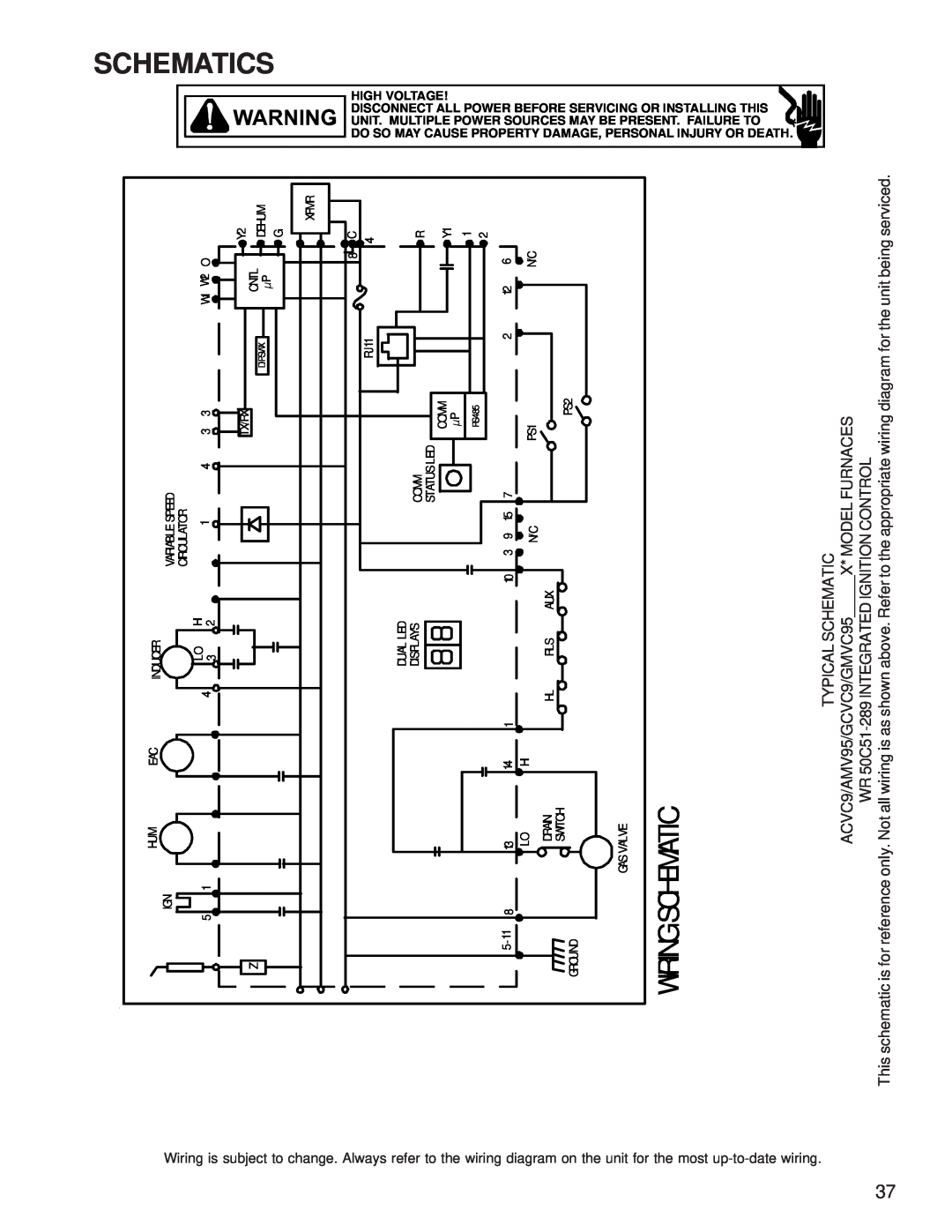 Goodman Mfg ACVC9/AMVC95, GCVC9/GMVC95, Goodman 90%-95% Gas Furnace Units service manual Schematics, Schematicwiring 