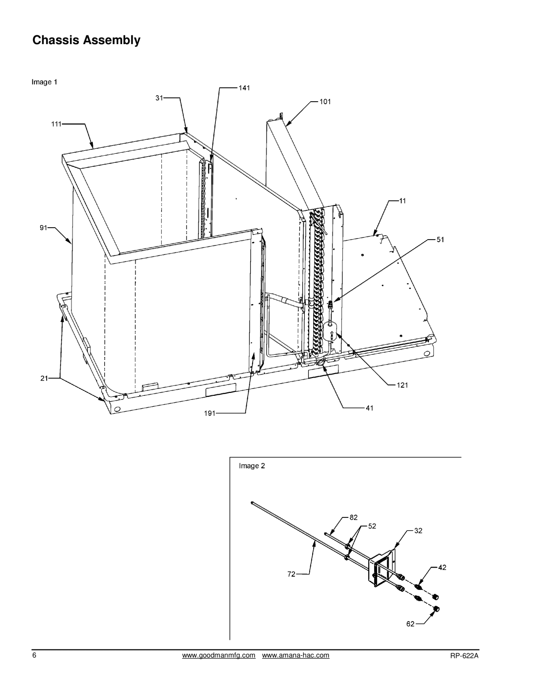 Goodman Mfg GPC1424H41AB manual Chassis Assembly 