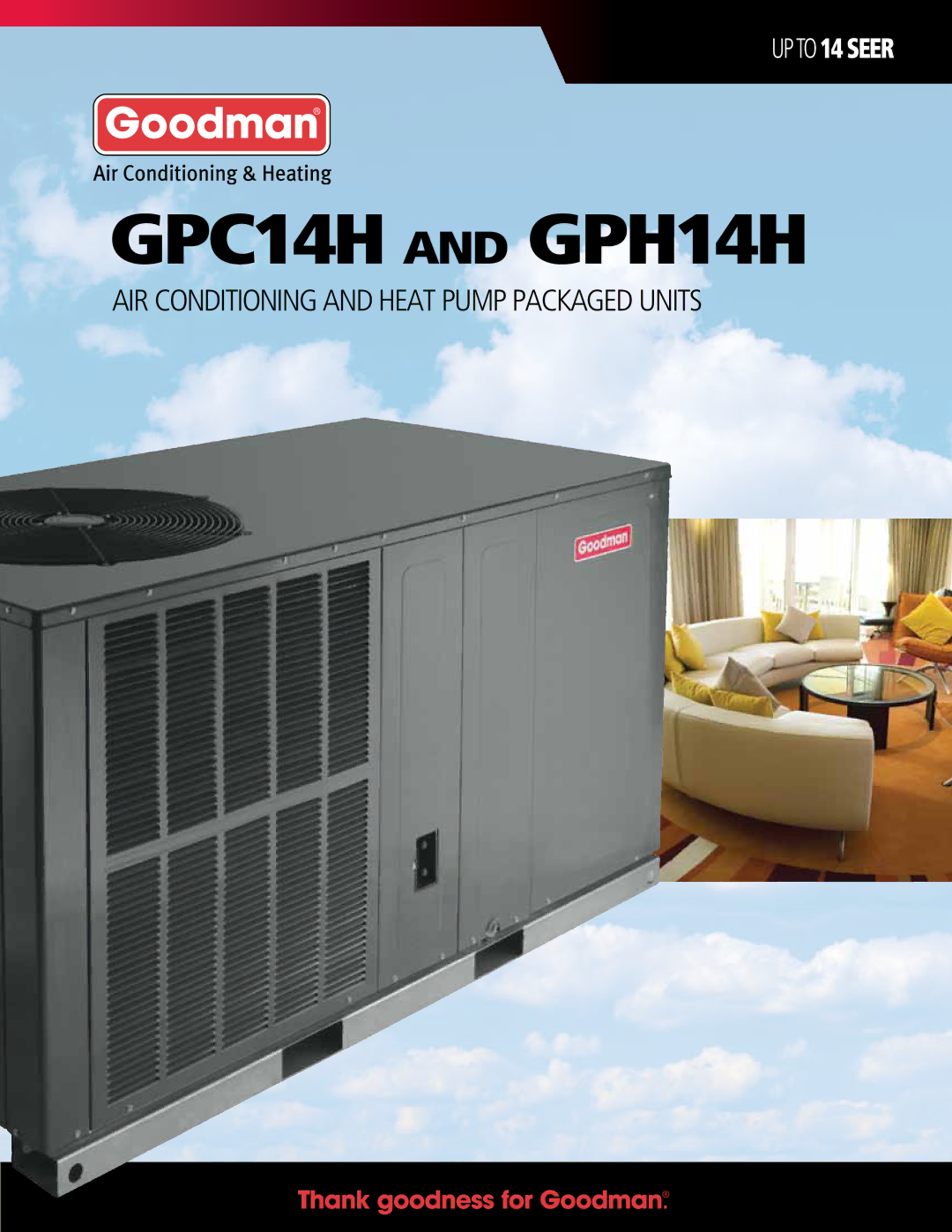 Goodman Mfg Air Conditioning and Heat Pump Packaged Units manual GPC14H and GPH14H 