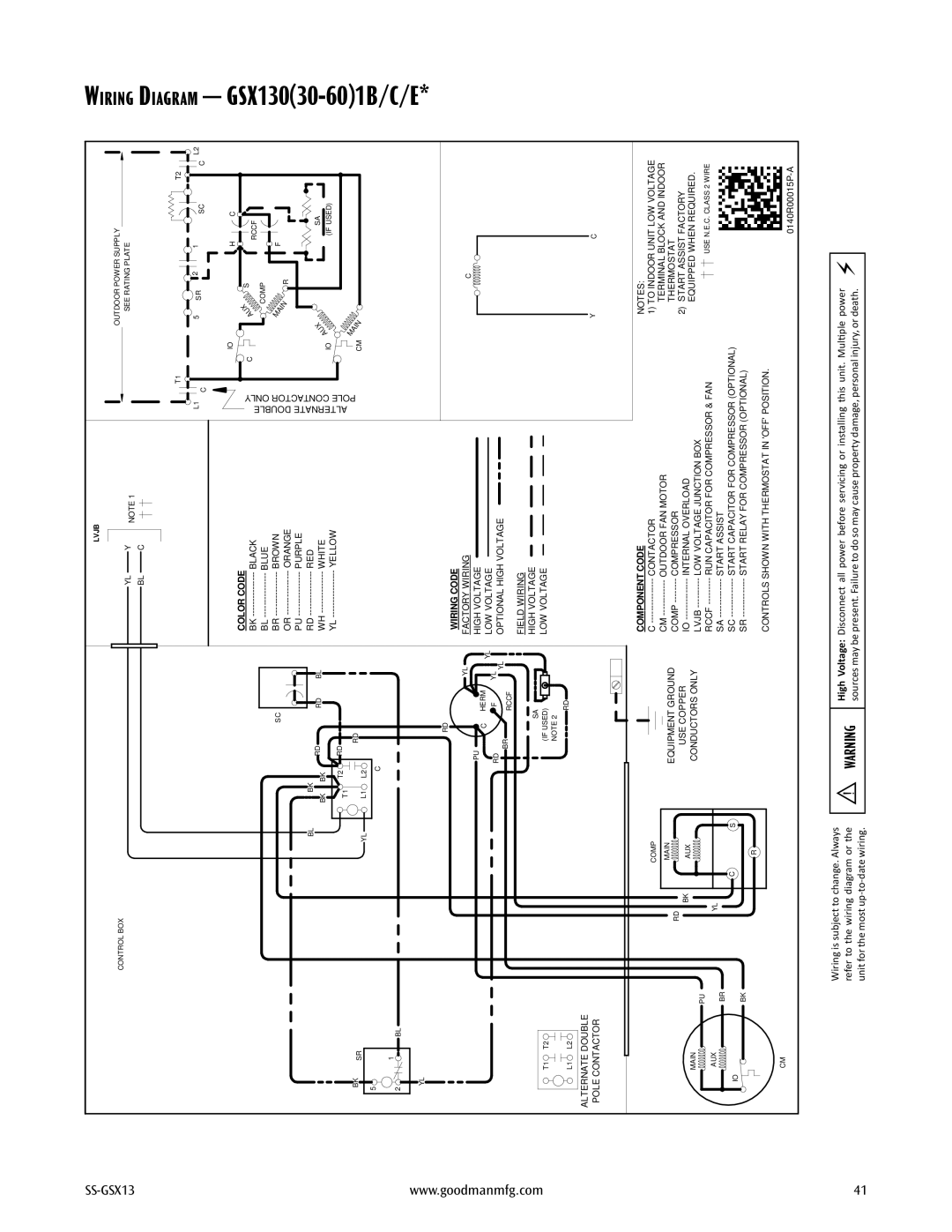 Goodman Mfg GSX130241D, GSX130481B, GSX130301B, GSX130421B, GSX130601B, GSX130181E, GSX130611A, GSX130361E, GSX130361C Product S 