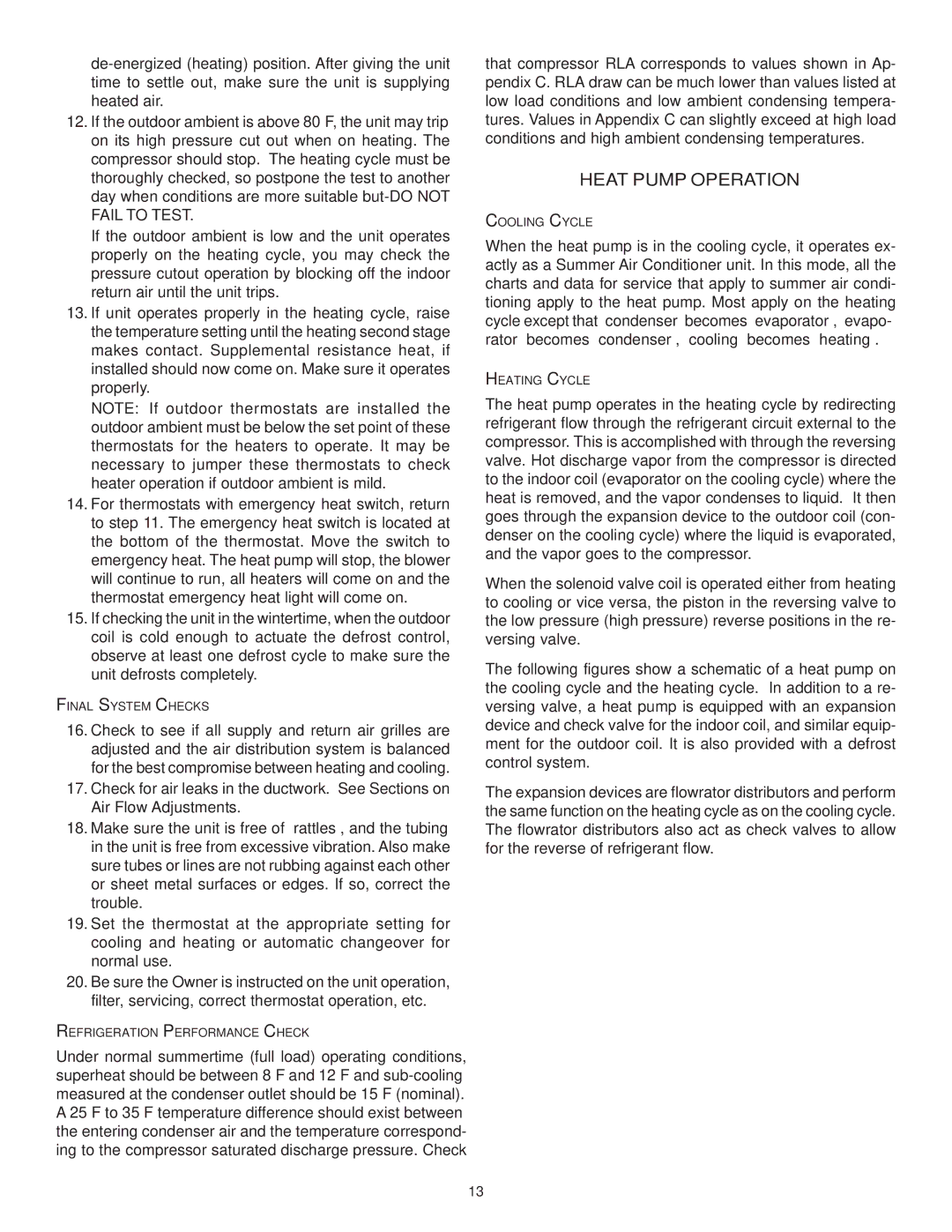 Goodman Mfg IO-354B installation instructions Heat Pump Operation, Air Flow Adjustments 