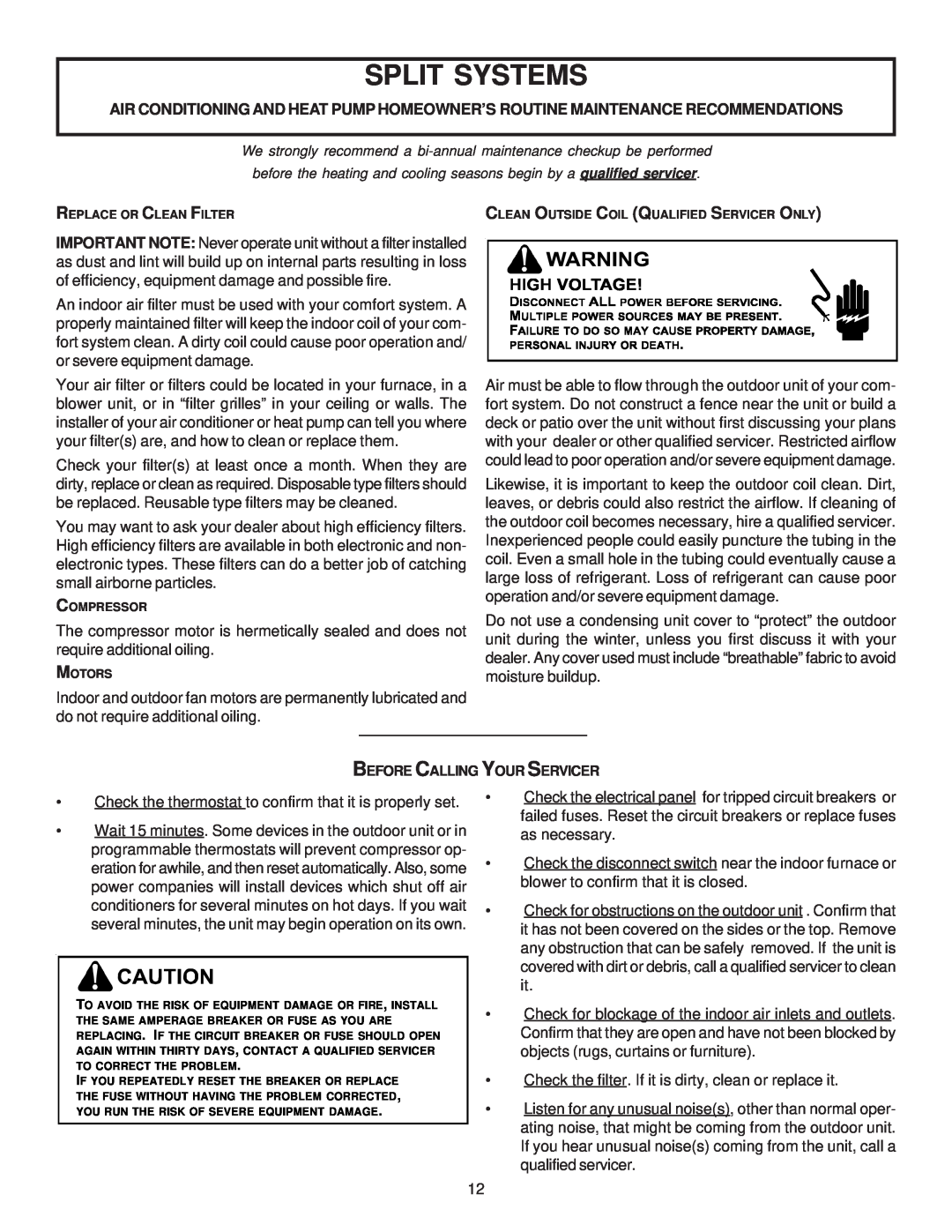 Goodman Mfg IO-402G, CONDENSING AC UNIT SINGLE / THREE PHASE AIR CONDITIONERS important safety instructions Split Systems 