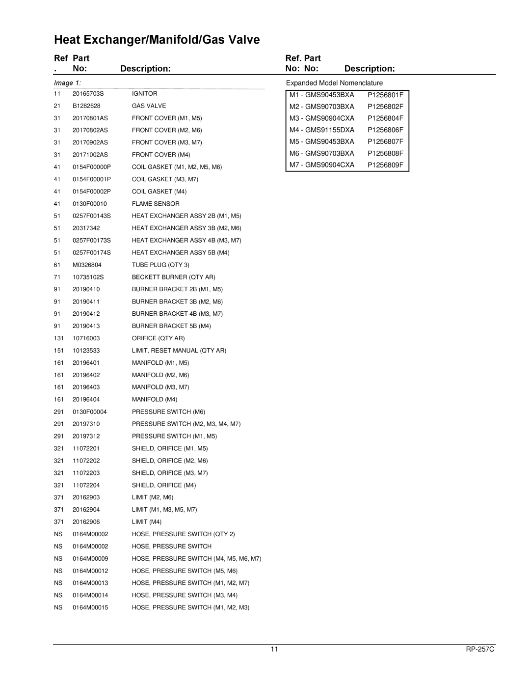 Goodman Mfg GMS90453BXA, P1256808F, P1256804F, GMS91155DXA, P1256802F, P1256809F, GMS90703BXA, P1256806F manual Front Cover M1, M5 